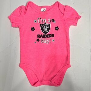 Team Apparel Pink Raiders Bodysuit   Sz 3-6 Months